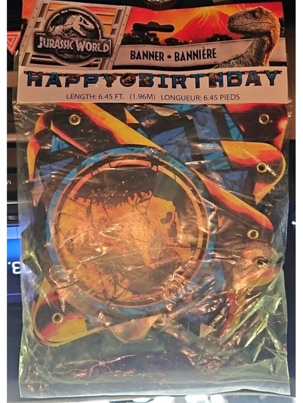 Jurassic World Happy Birthday Jointed Banner Party Supply 6.45ft New!!!